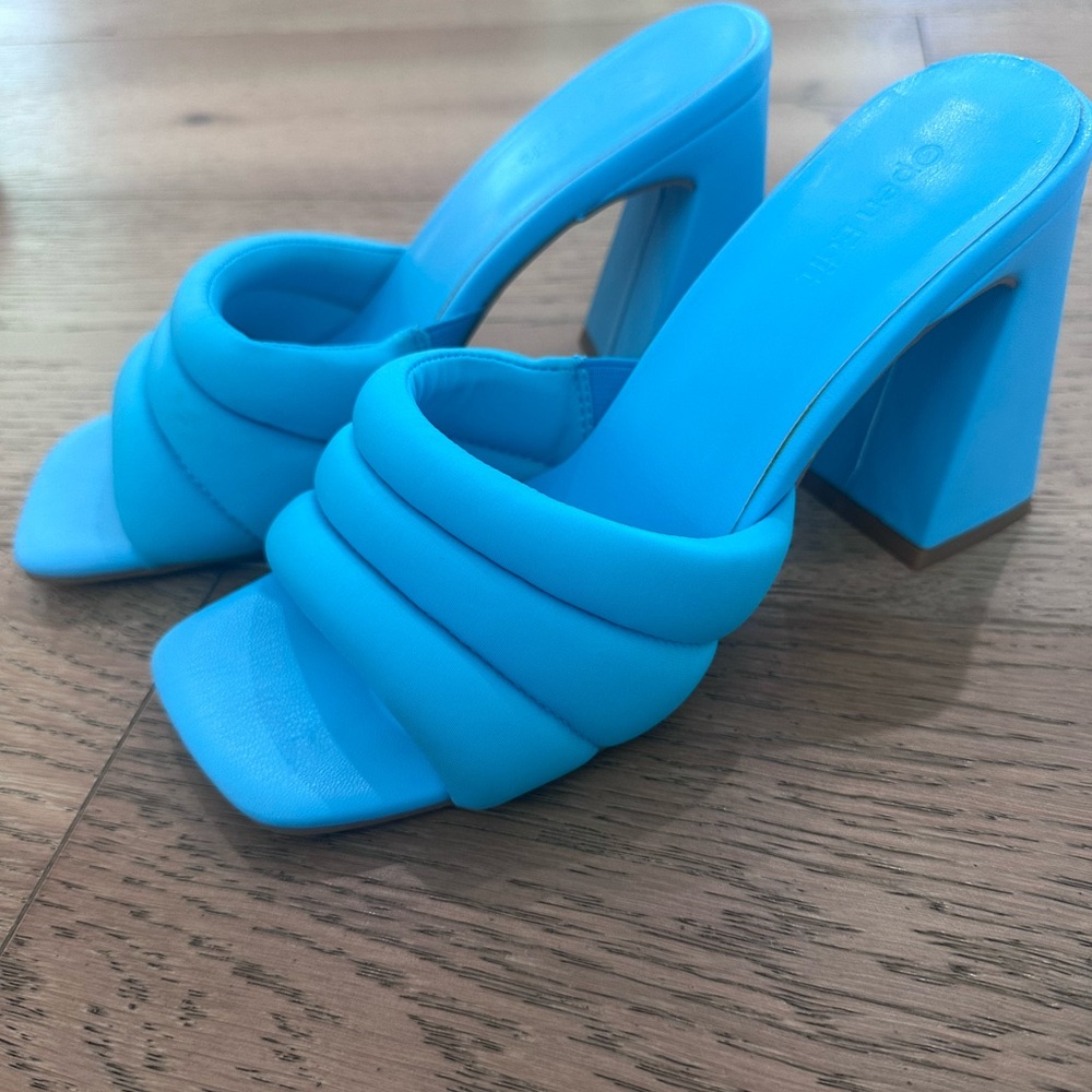 Blue Women's Heeled Sandals